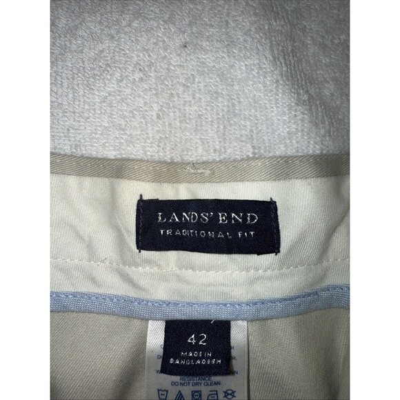 Lands End Men’s khaki Raw Hem Sz 42X29 - Picture 7 of 12